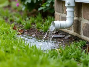 odprowadzenie wody z rynien na trawnik